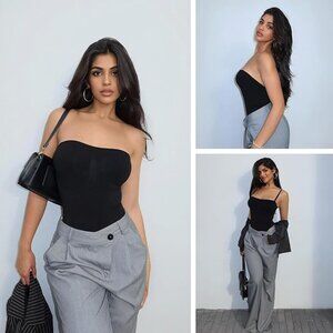 SHAPERX Strapless Shortie Bodysuit